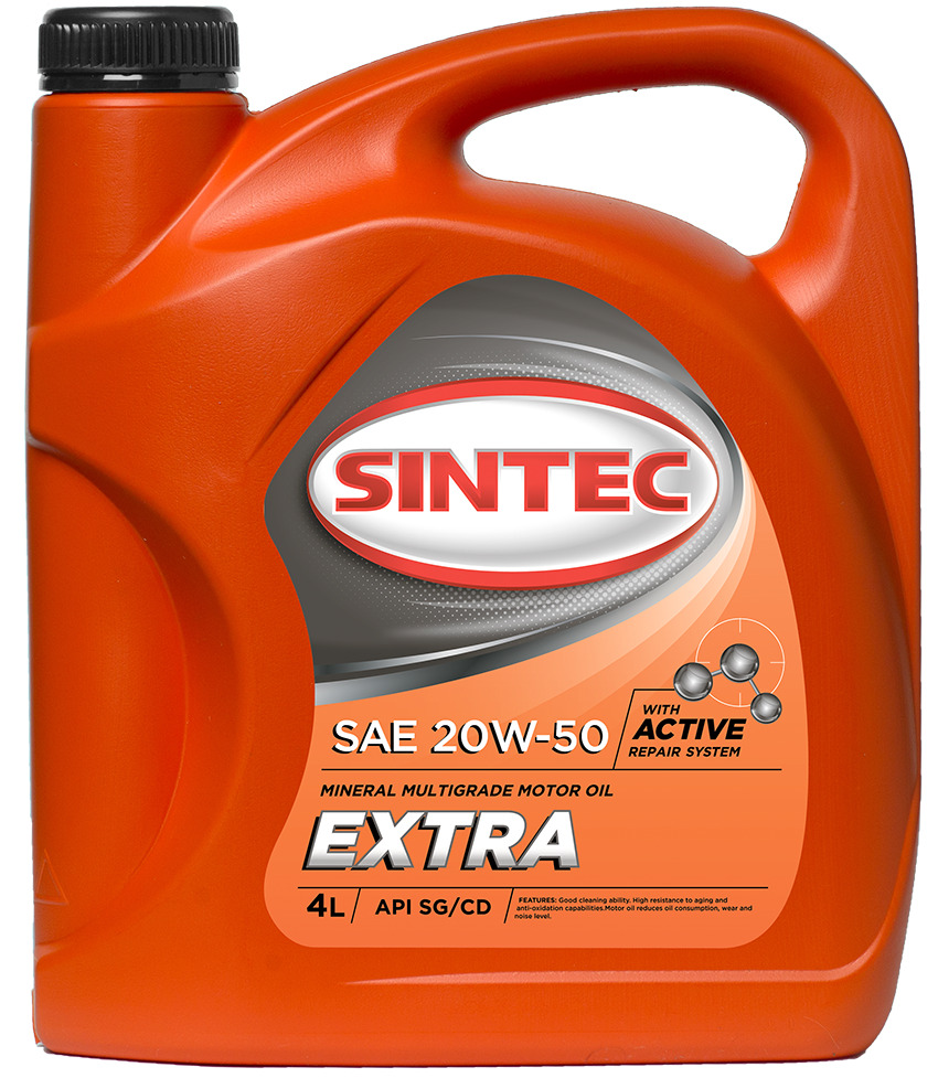 

Моторное масло Sintec Extra 2000 20W-50 SJ/CF 4л, Extra