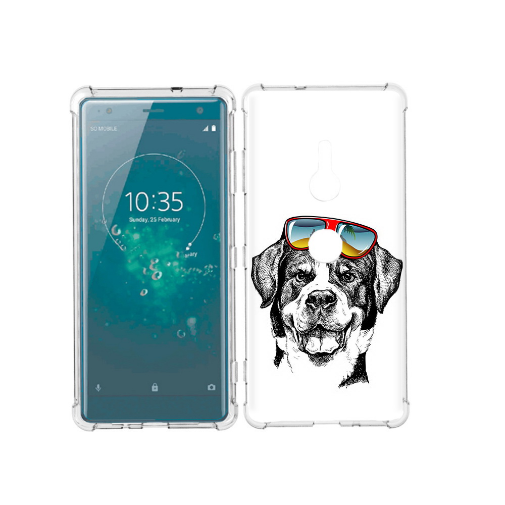 

Чехол MyPads Tocco для Sony Xperia XZ3 счастливая собака, Прозрачный, Tocco