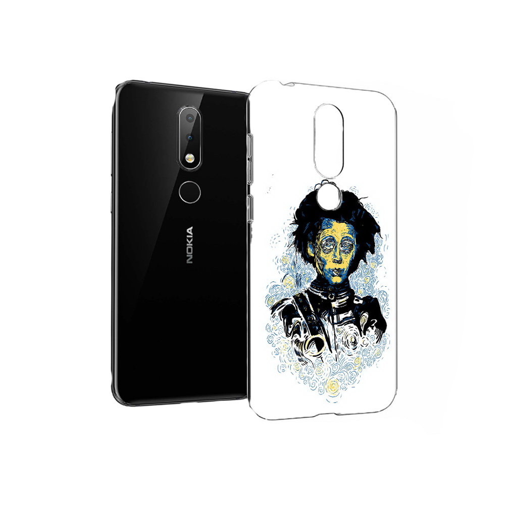 Чехол MyPads Tocco для Nokia X6 парень черно-белый абстракция (PT115295.99.535)