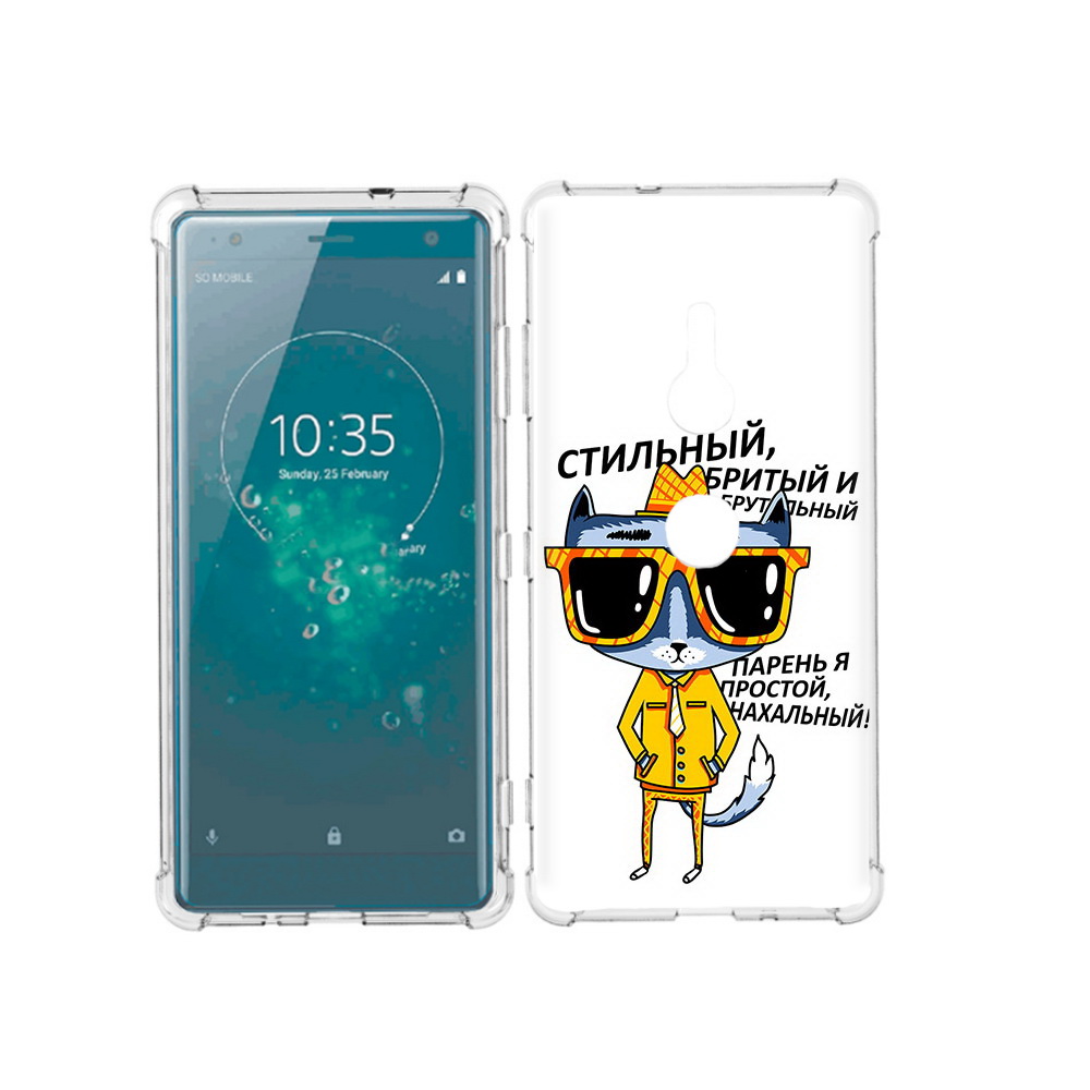 

Чехол MyPads Tocco для Sony Xperia XZ3 стильный кот, Прозрачный, Tocco