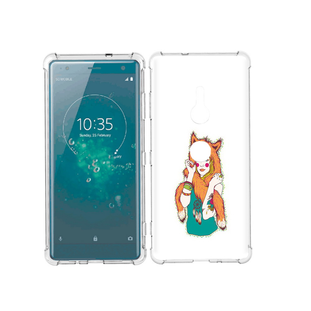 

Чехол MyPads Tocco для Sony Xperia XZ3 Девушка лиса, Прозрачный, Tocco