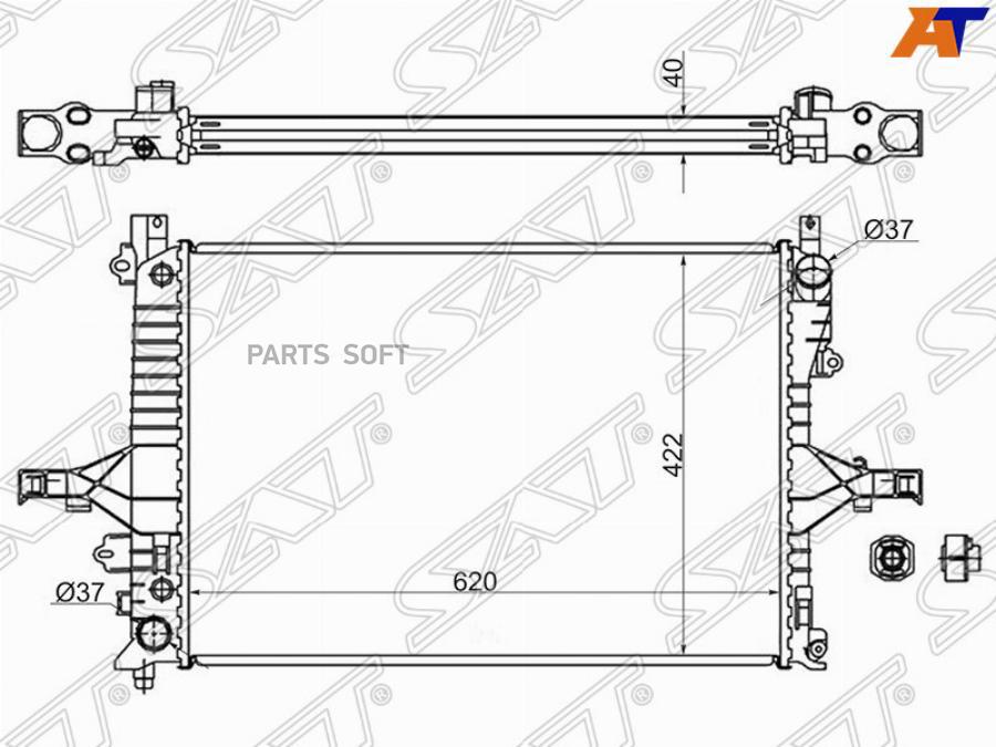 

SAT Радиатор VOLVO S60/V70/XC70/S80 98-