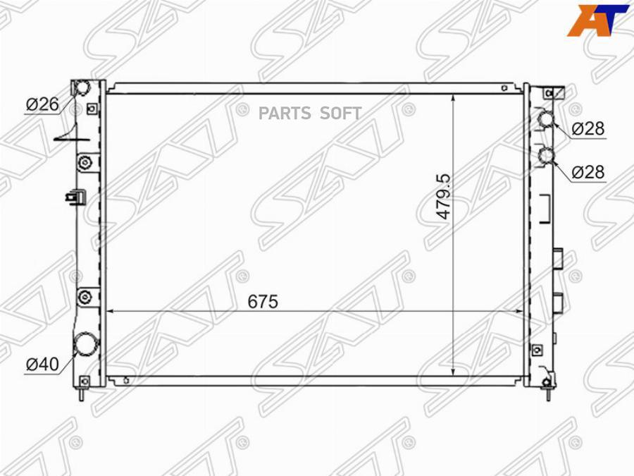

SAT Радиатор SUBARU TRIBECA 3.0-3.6 05-
