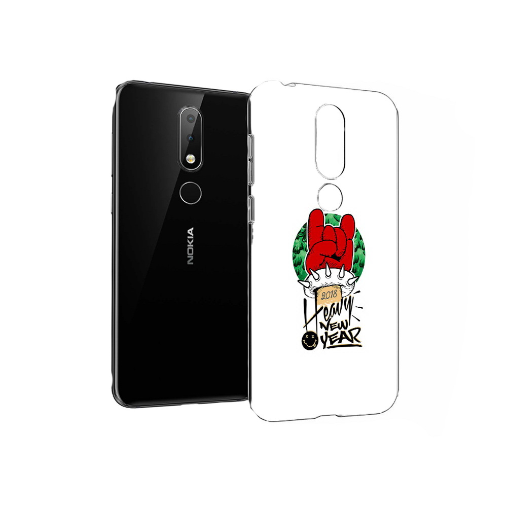 

Чехол MyPads Tocco для Nokia X6 Гангстер новый год (PT115295.99.53), Прозрачный, Tocco