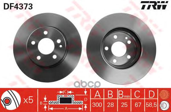 

DF4373_диск торм. пер. ! MB W639 Vito 3.0/3.2/2.2CDi 03>