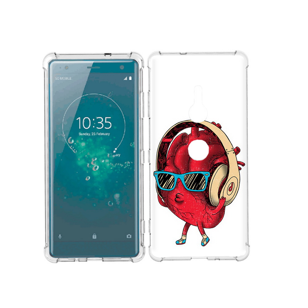 

Чехол MyPads Tocco для Sony Xperia XZ3 слушай сердце, Прозрачный, Tocco