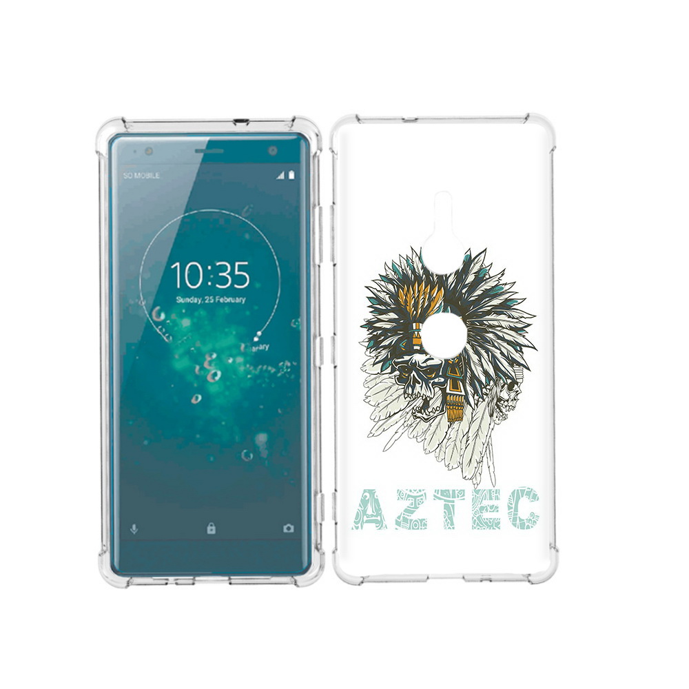 

Чехол MyPads Tocco для Sony Xperia XZ3 скелет индеец, Прозрачный, Tocco