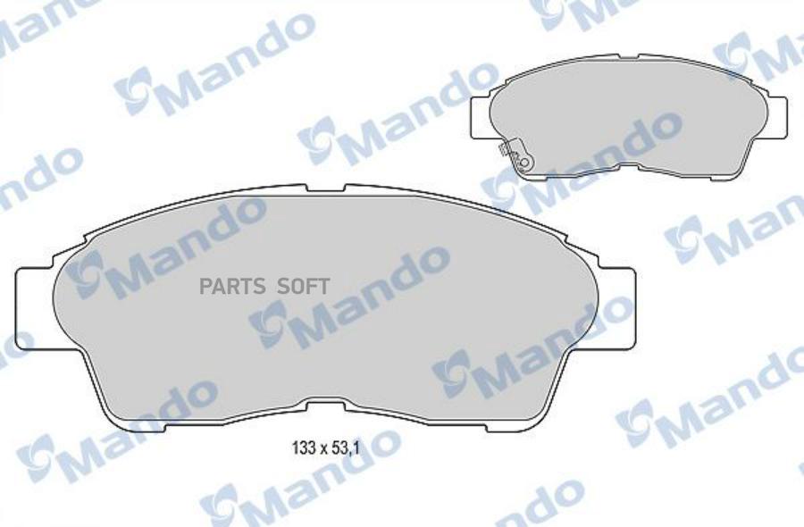 

Тормозные колодки Mando дисковые MBF015854