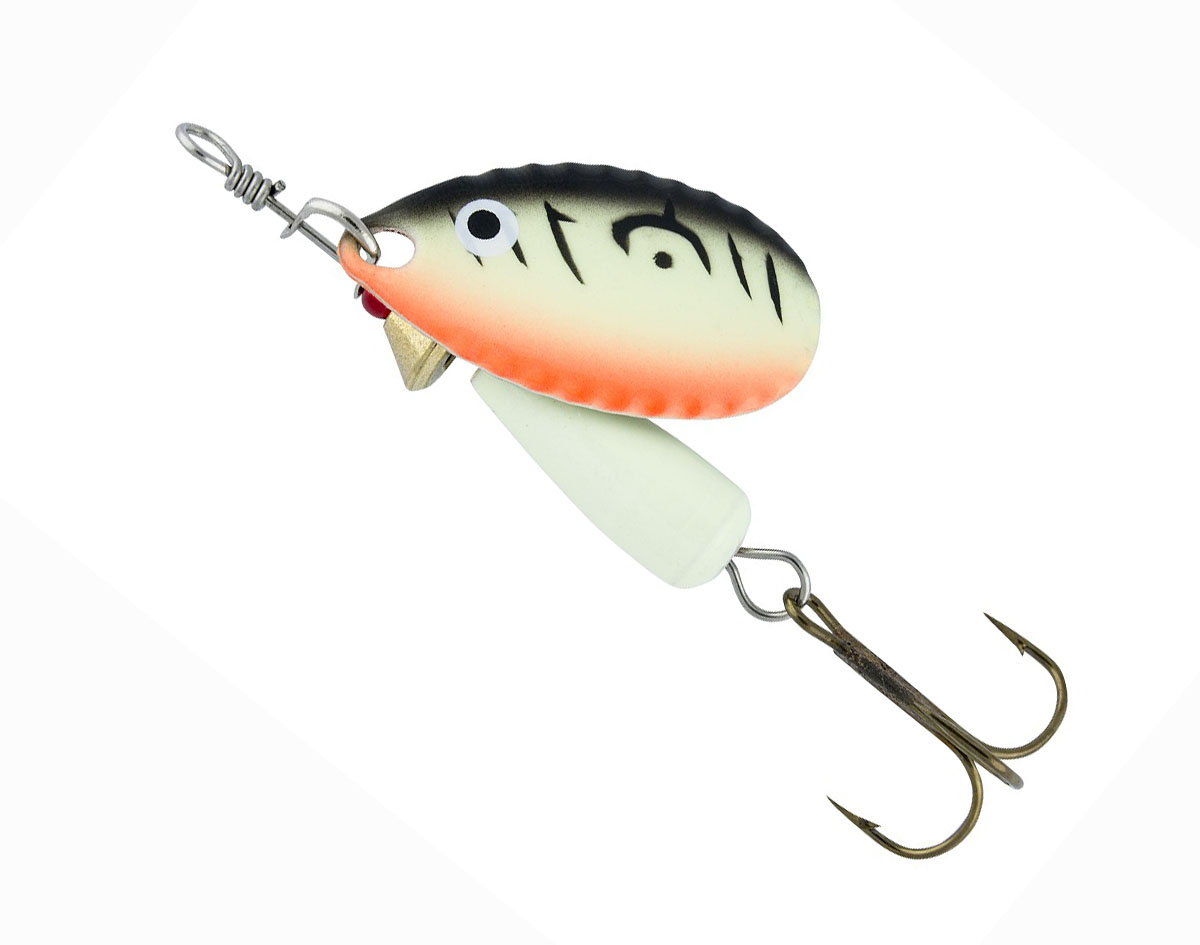 

ABU GARCIA Блесна вращающаяся (вертушка) ABU GARCIA DROPPEN ( 4гр/UVGlow Orange/Black)