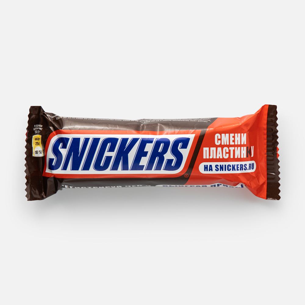Батончик Snickers шоколадный, 50,5 г