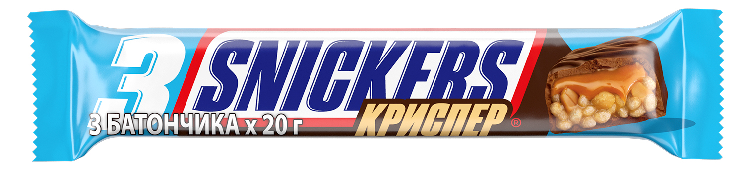 Батончик Snickers Криспер шоколадный, 60 г