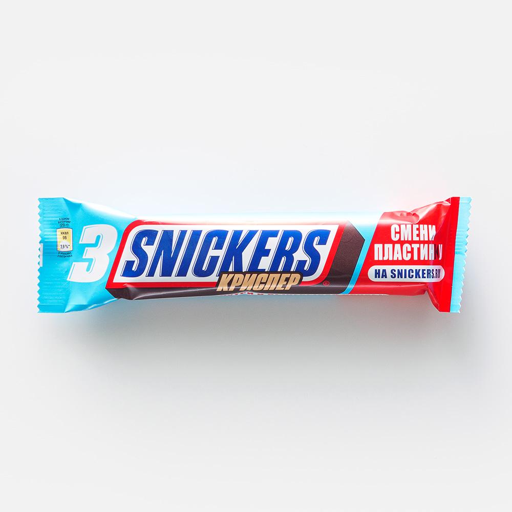 Батончик Snickers Криспер шоколадный, 60 г