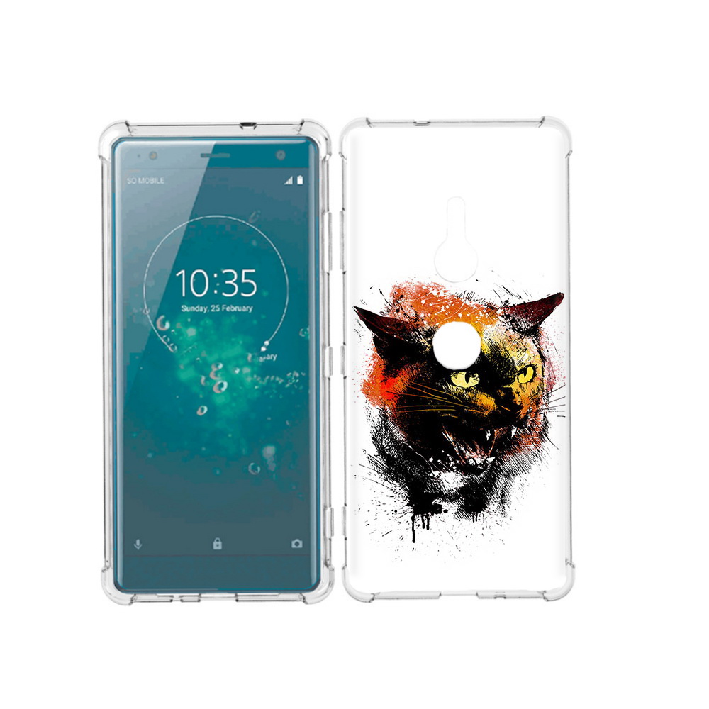 

Чехол MyPads Tocco для Sony Xperia XZ3 сиамский кот, Прозрачный, Tocco