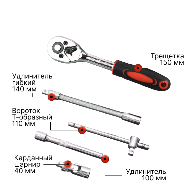 Набор инструментов для автомобиля и дома Homium Kit 46 предметов