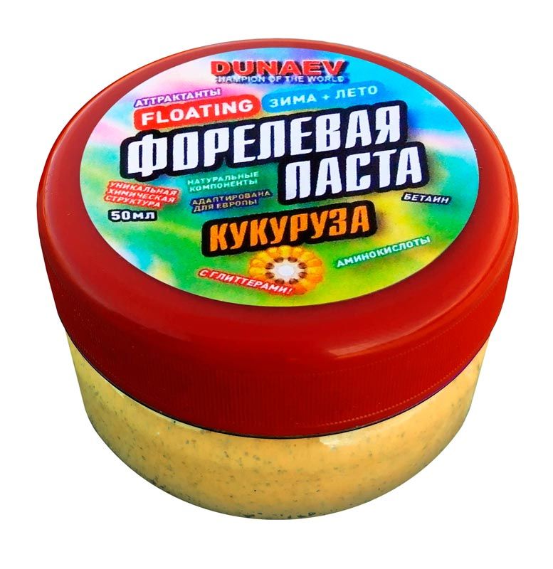 

DUNAEV Паста форелевая DUNAEV 50мл (Кукуруза Желтая)