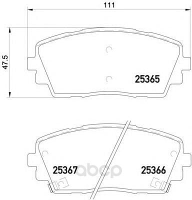 

Тормозные колодки brembo передние p30053, Колодки тормозные, комплект передний