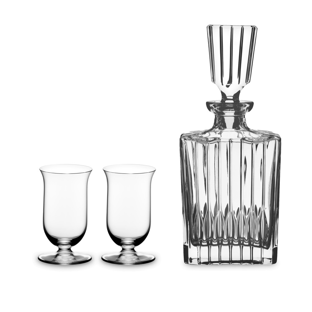 фото Хрустальный набор для виски декантер и 2 стакана bar single malt whisky riedel 5460/53