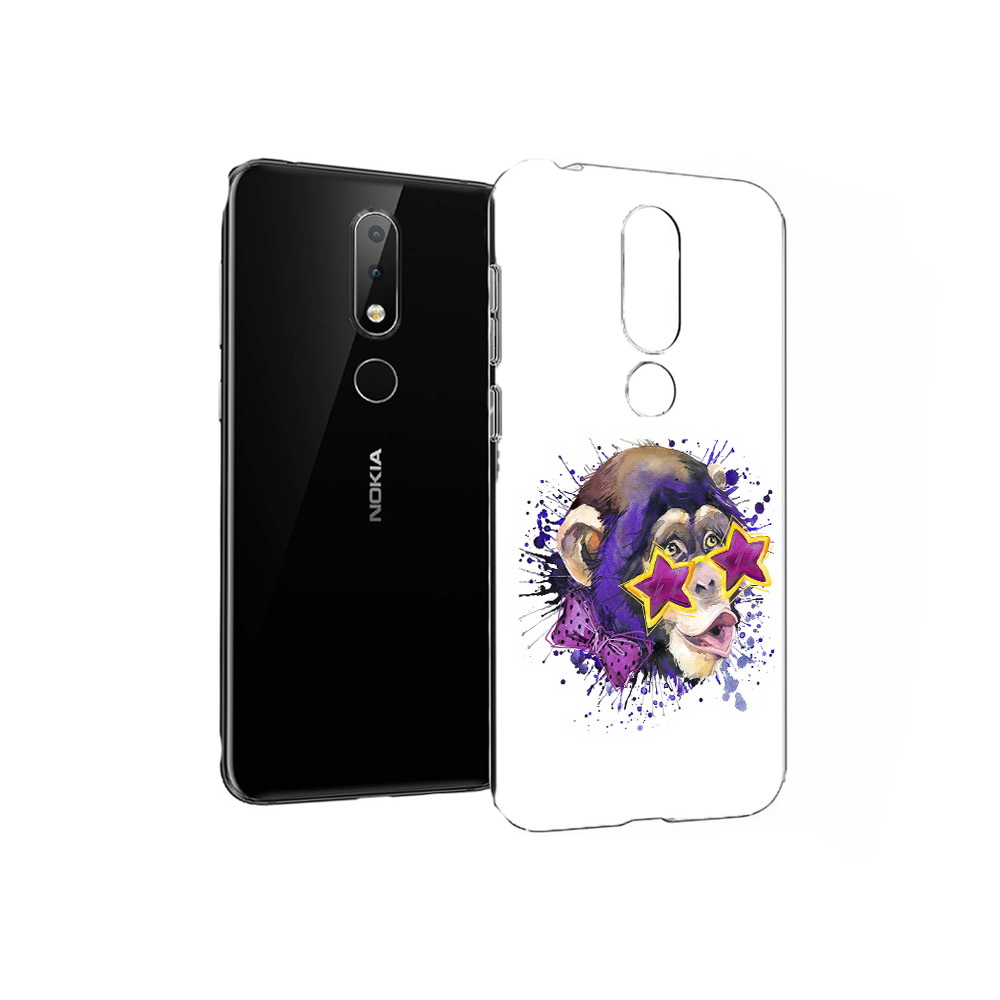 

Чехол MyPads Tocco для Nokia X6 обезьяна в очках (PT115295.99.524), Прозрачный, Tocco
