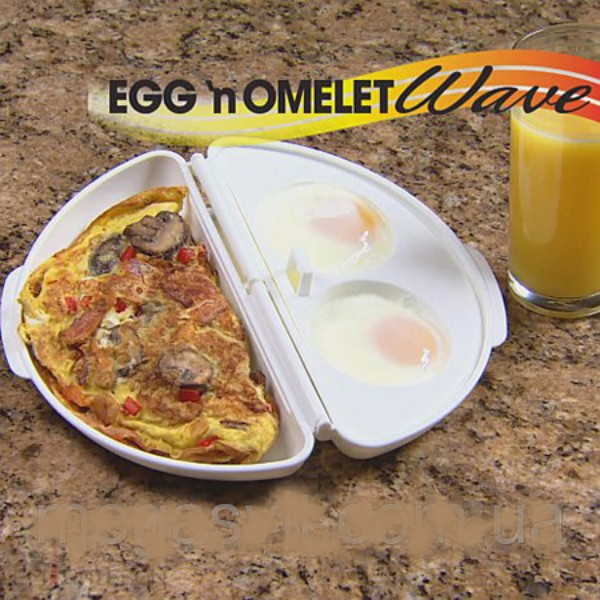 

Форма 2 в 1 для приготовления омлета и глазуньи Egg and Omelet Wave в микроволной печи