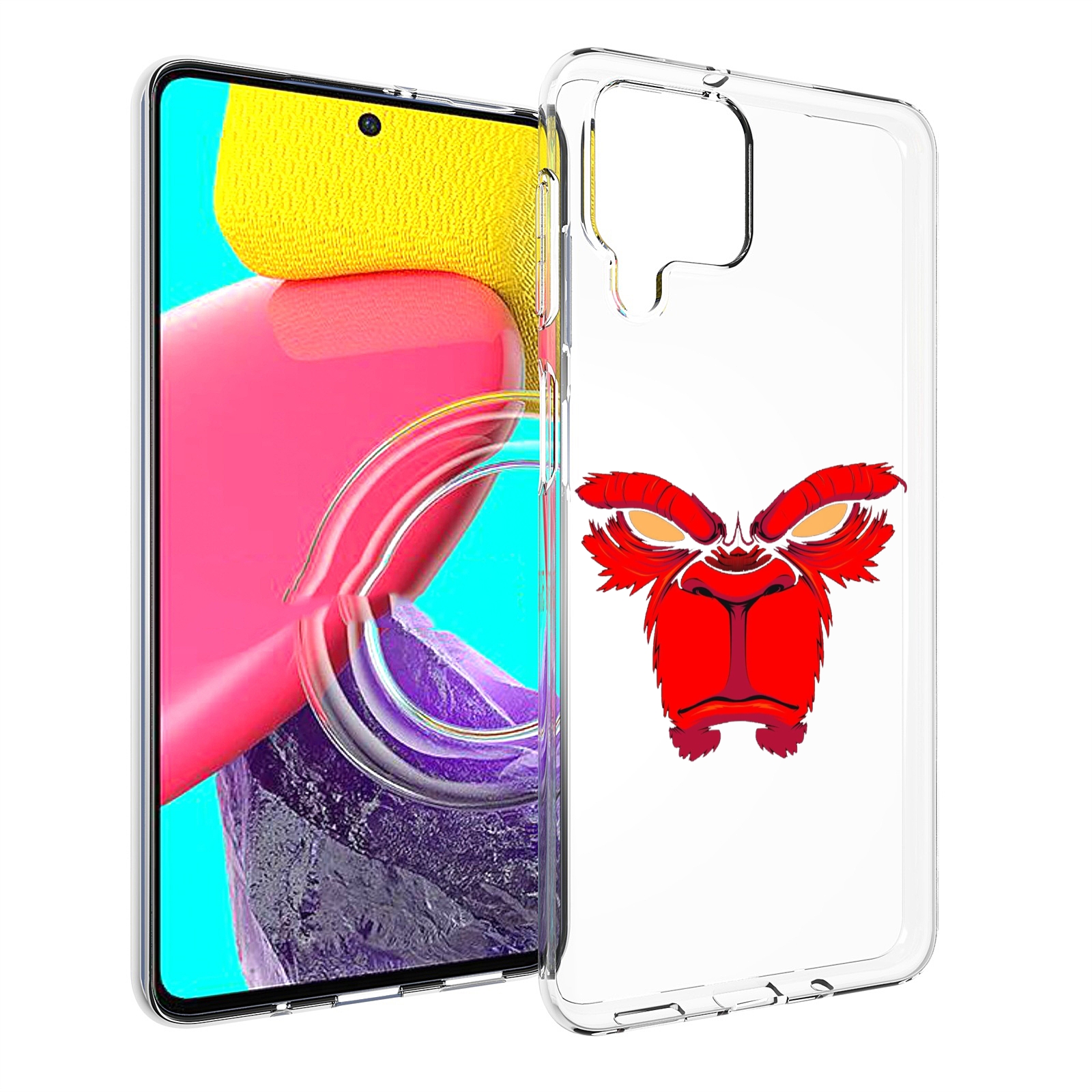

Чехол Mypads Красная Обезьяна В Темноте Для Samsung Galaxy M53 (Sm-M536), Прозрачный, Tocco