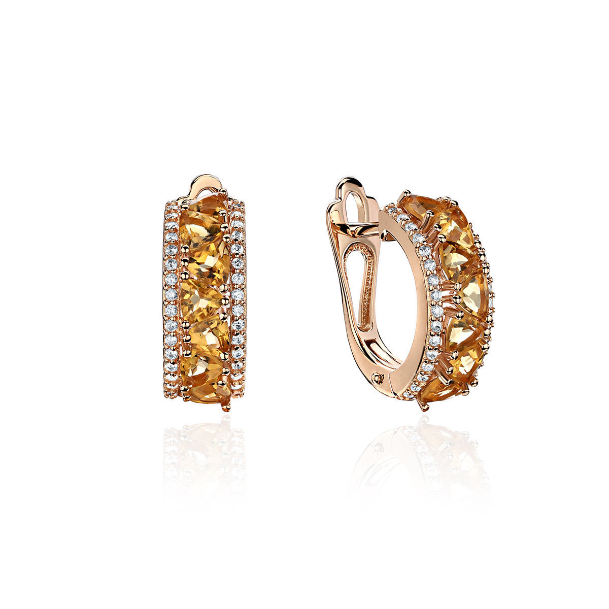 

Серьги из золота с фианитом Эстет 01С3113967-2, 01С3113967-2