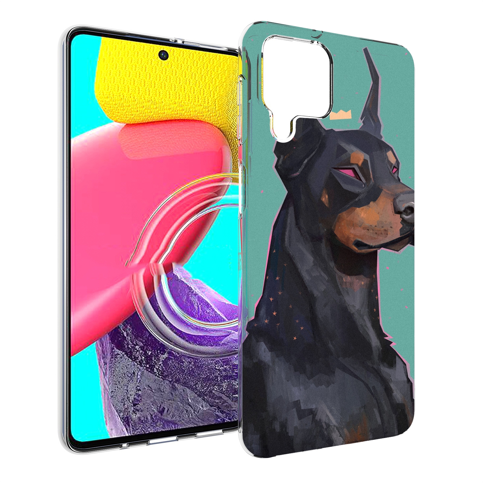Чехол Mypads Красивый-Доберман Для Samsung Galaxy M53 (Sm-M536)