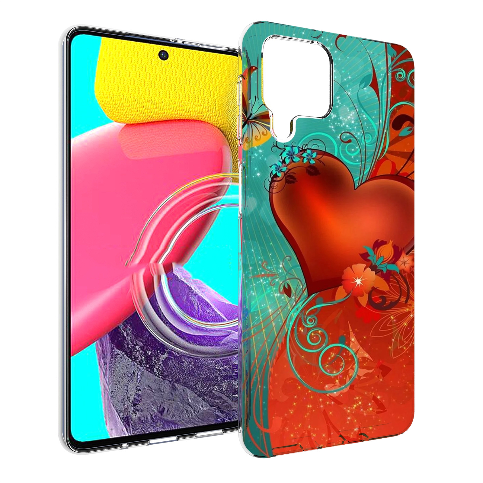

Чехол Mypads Красивые-Яркие-Сердечки Для Samsung Galaxy M53 (Sm-M536), Прозрачный, Tocco