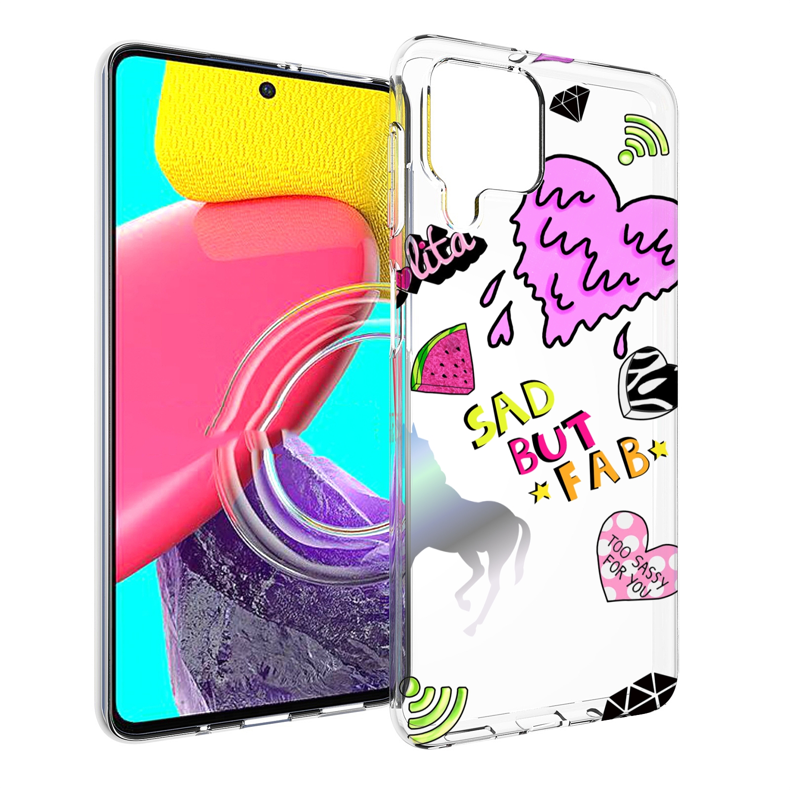 

Чехол Mypads Красивые-Смайлики Для Samsung Galaxy M53 (Sm-M536), Прозрачный, Tocco