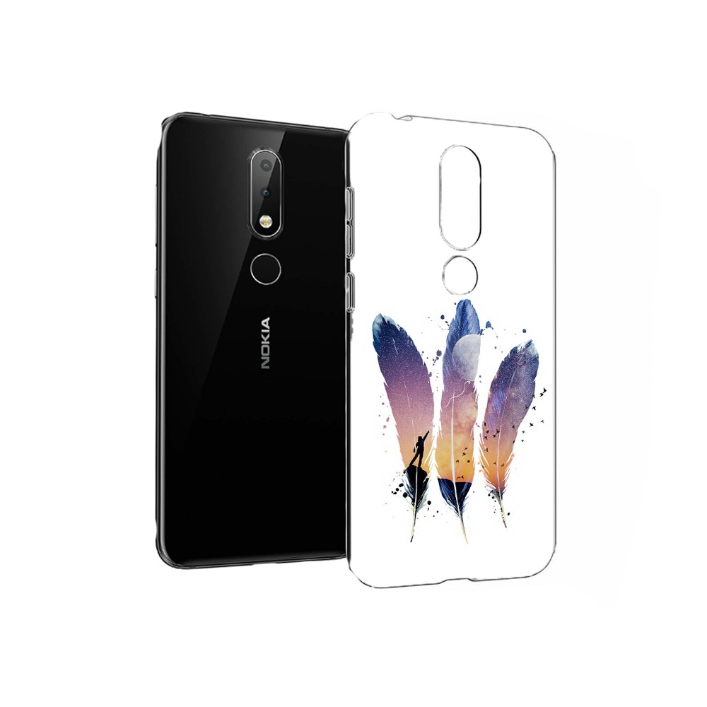 

Чехол MyPads Tocco для Nokia X6 небесные перья (PT115295.99.519), Прозрачный, Tocco