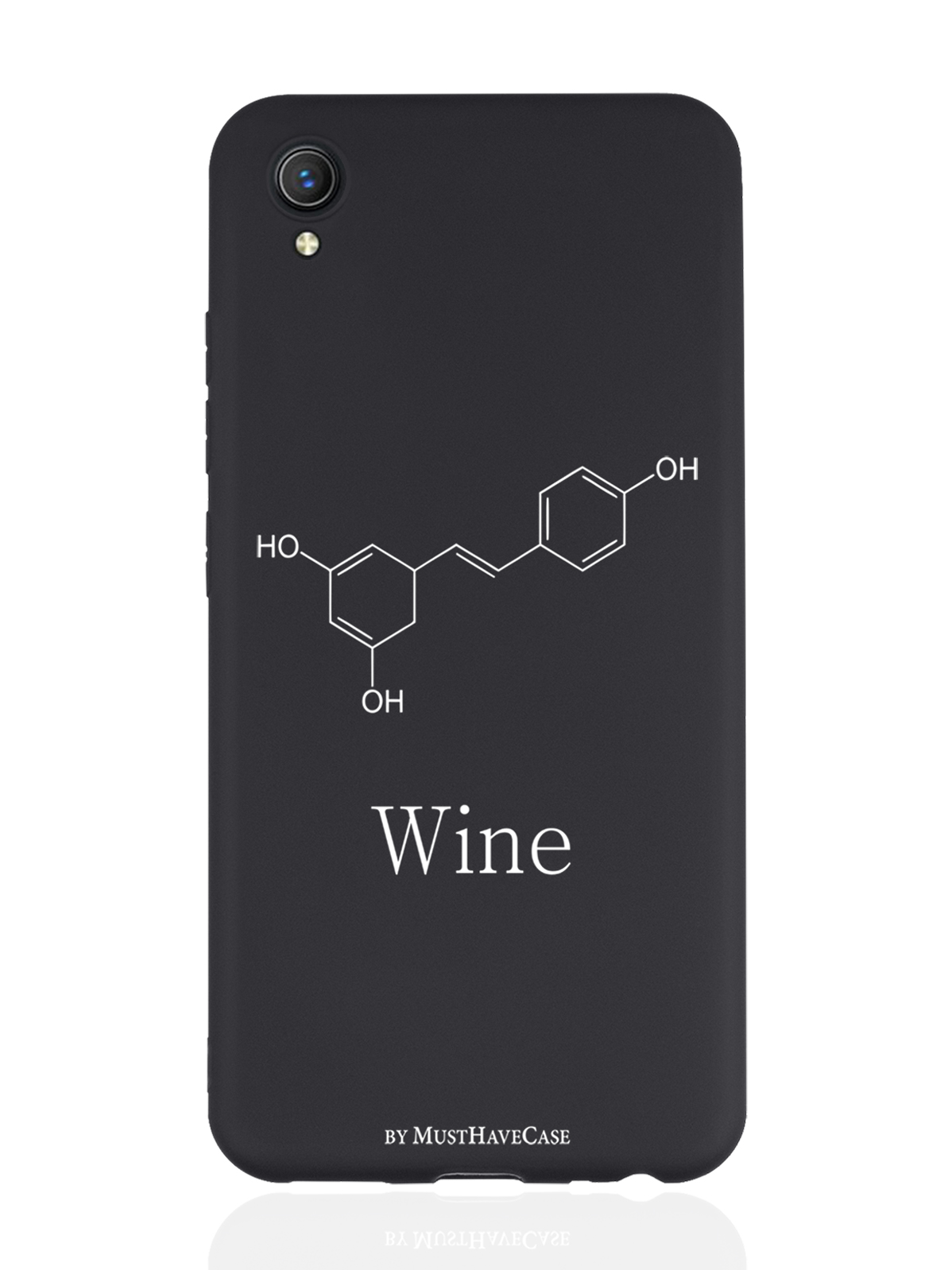 

Чехол MustHaveCase для Vivo Y1S/Y91C Молекула вина черный, Черный;белый