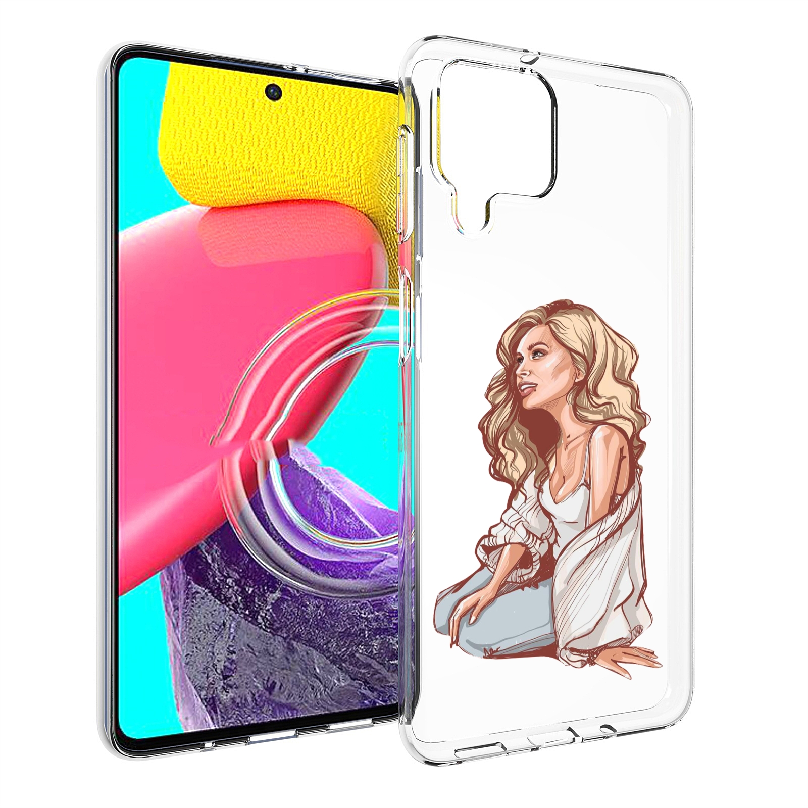 

Чехол Mypads Красивая-Девушка-В-Белом Женский Для Samsung Galaxy M53 (Sm-M536), Прозрачный, Tocco