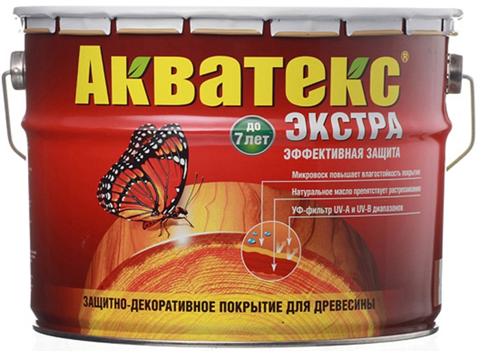 

АКВАТЕКС Экстра декоративная пропитка по дереву палисандр (10л)