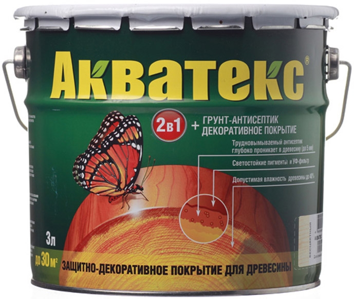 

АКВАТЕКС декоративная пропитка по дереву плисандр (3л)