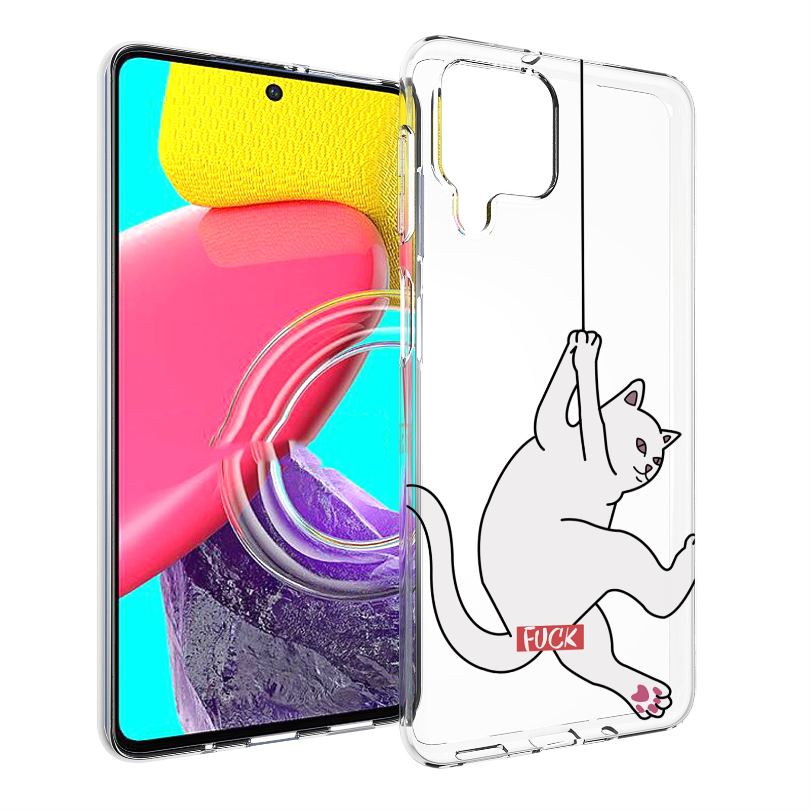 

Чехол Mypads Котяра-На-Веревке Для Samsung Galaxy M53 (Sm-M536), Прозрачный, Tocco