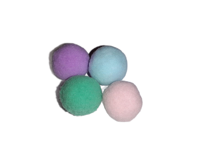 

Набор игрушек для кошек Плющевые мячики, цвет в ассортименте, 4 шт, sharik-game