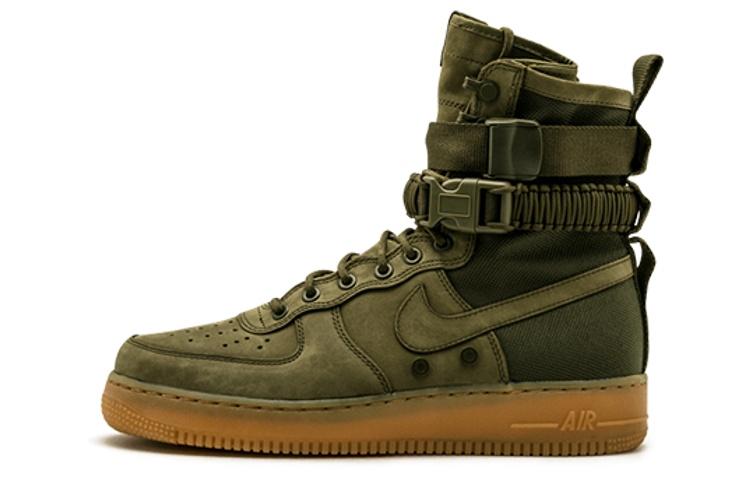 

Кеды унисекс Nike Air Force 1 SF Faded Olive хаки 38.5 EU, Air Force 1 SF Faded Olive