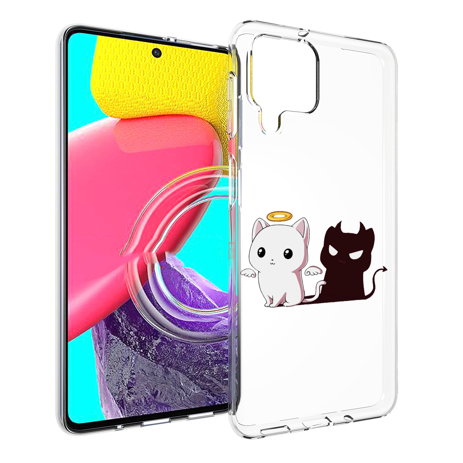 

Чехол Mypads Котик-С-Злой-Тенью Для Samsung Galaxy M53 (Sm-M536), Прозрачный, Tocco