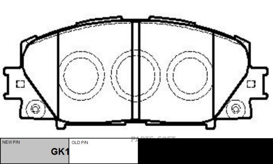 

Колодки дисковые передние \ Toyota Yaris 1.0VVTi 06 CTR GK1081 GK1081