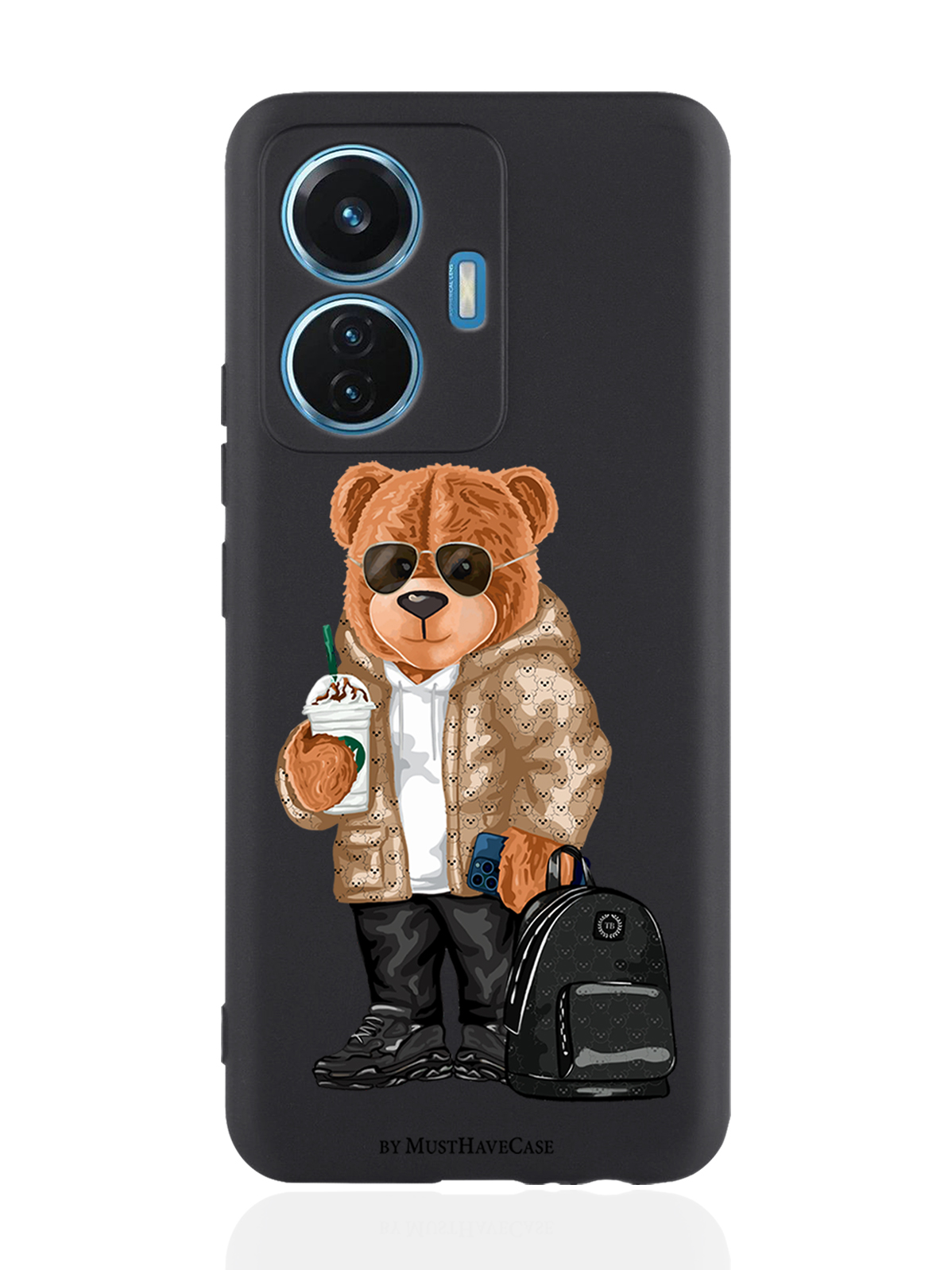 

Чехол MustHaveCase для Vivo T1/S15e Tony Style в очках черный, Коричневый;черный;белый