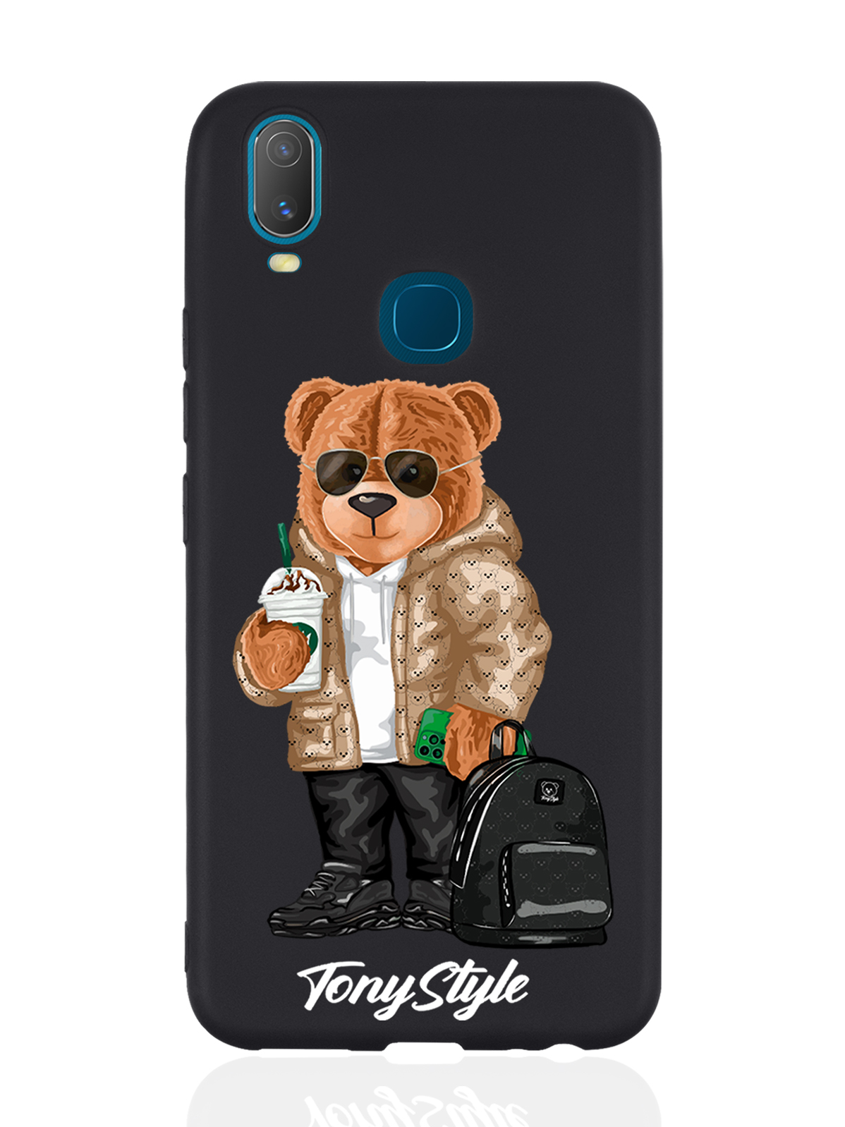 

Чехол Tony Style для Vivo Y11 Tony Style в очках черный, Коричневый;черный;белый