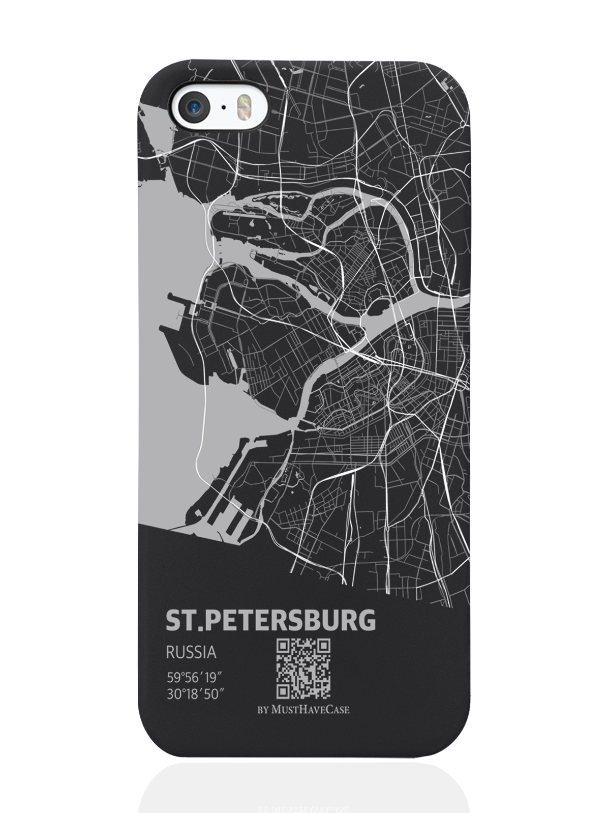 

Чехол MustHaveCase для iPhone 5/5s Карта Санкт-Петербурга черный, Серый;черный