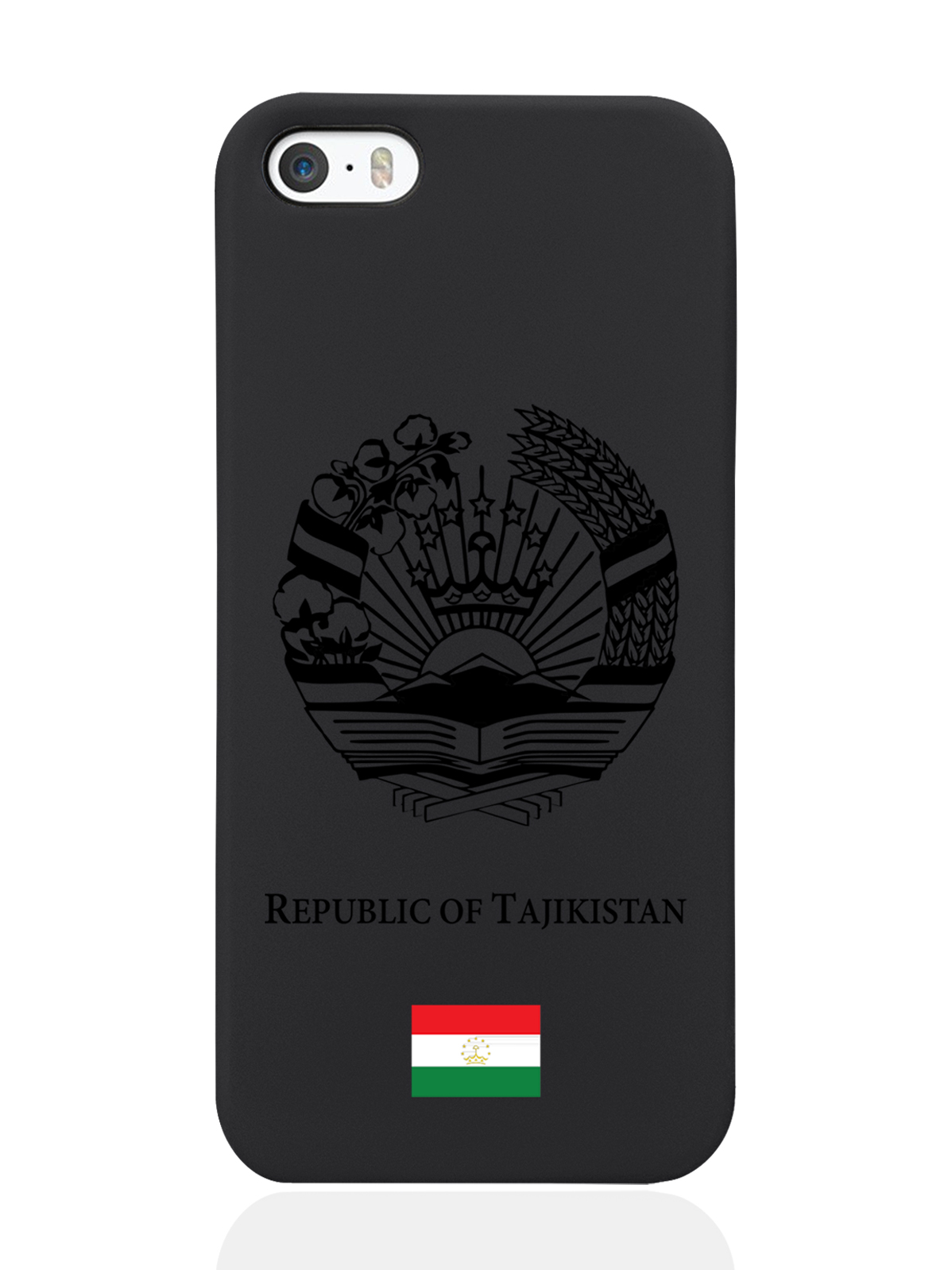 

Чехол SignumCase для iPhone 5/5s Черный лаковый Герб Таджикистана черный
