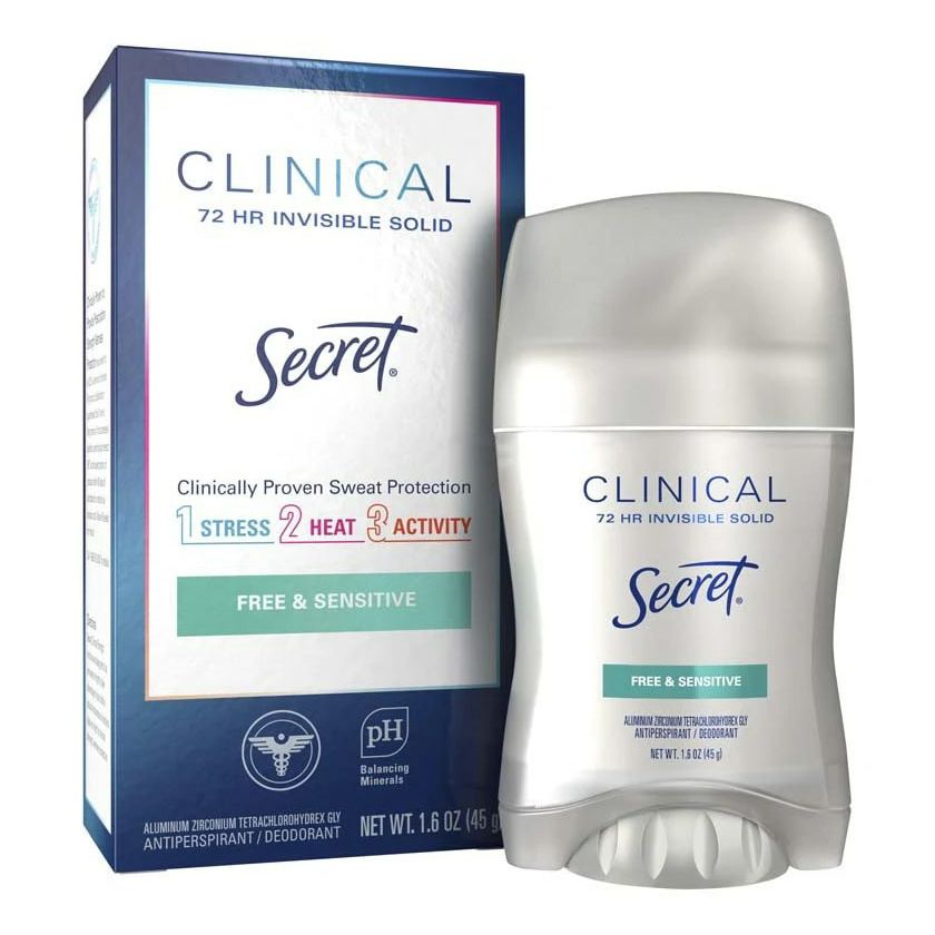 

Антиперспирант стик Secret Free & Sensitive женский 45 г
