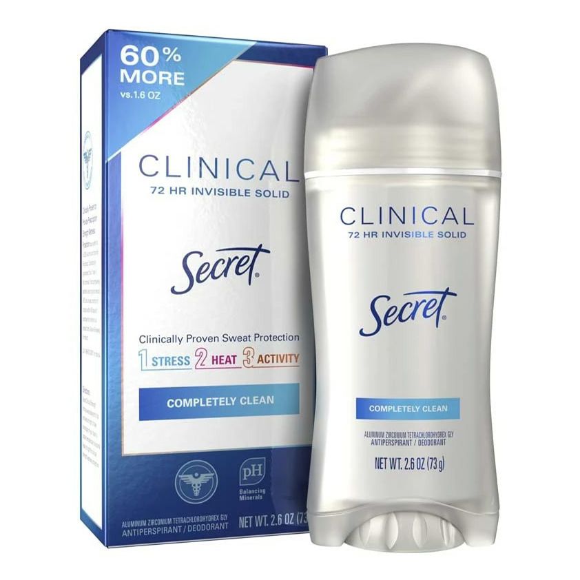 

Антиперспирант стик Secret Completely Clean женский 45 г