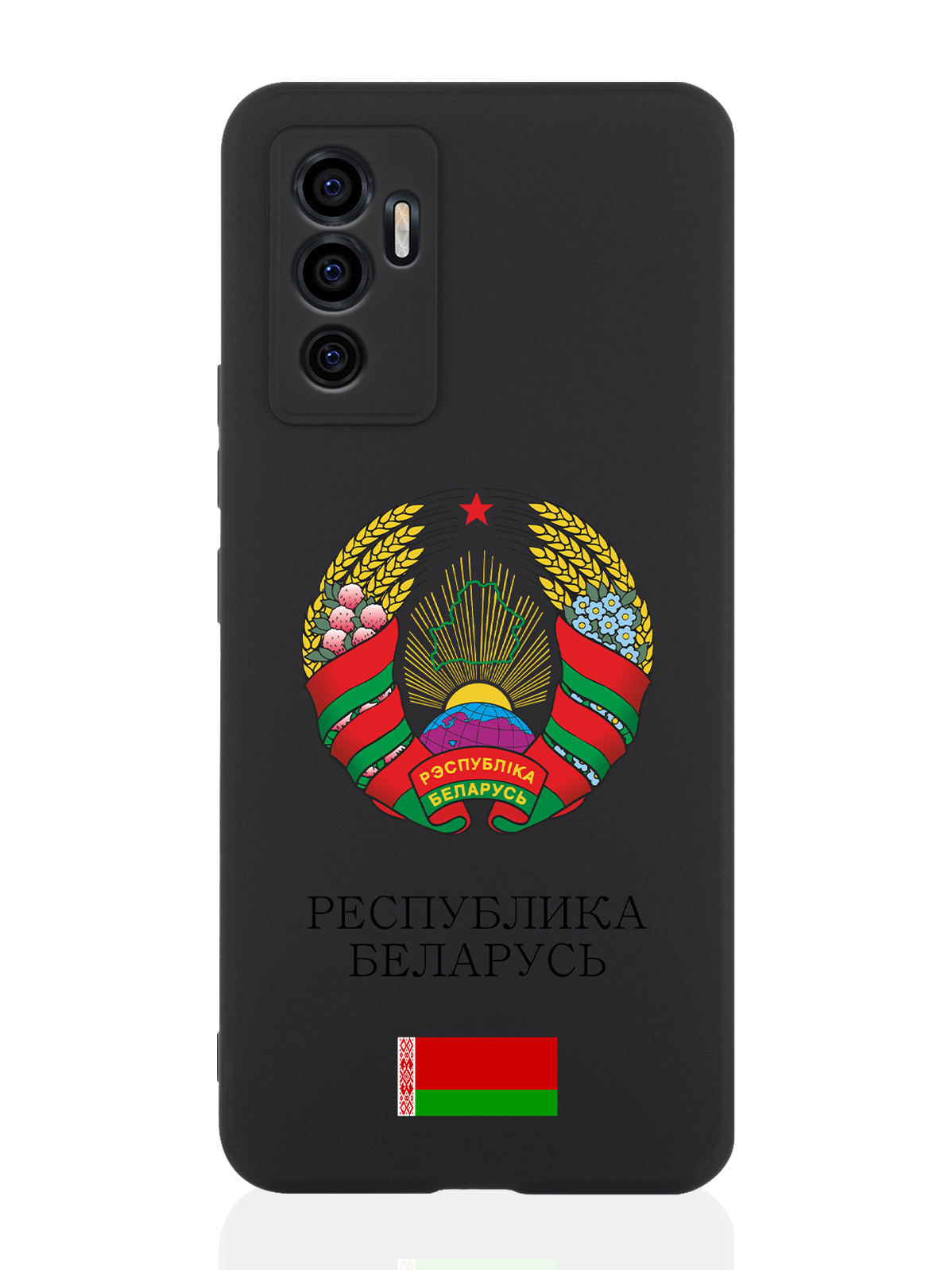 

Чехол для Vivo V23e Герб Белоруссии/ Герб Беларуси черный, Разноцветный