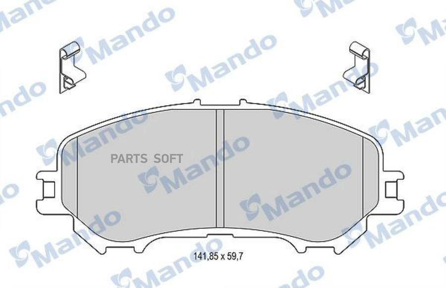 

Тормозные колодки Mando дисковые MBF015288