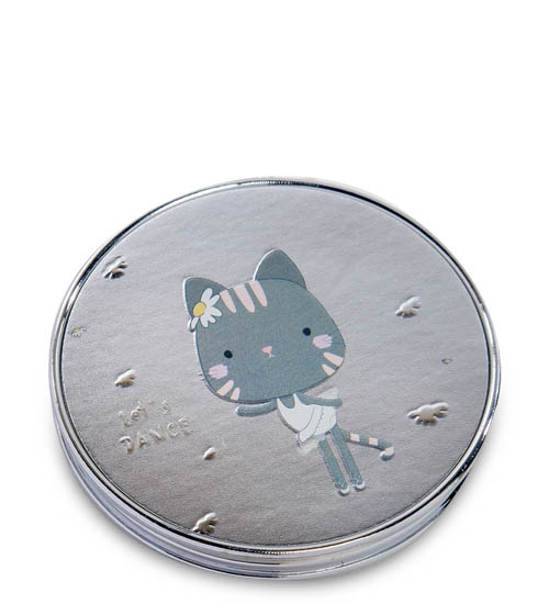 Зеркало метал круглое Милый котенок WW-124/1 113-352186 котенок с бабочками дневничок