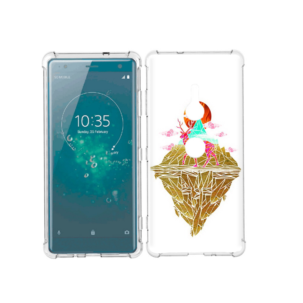 

Чехол MyPads Tocco для Sony Xperia XZ3 розовый олень абстракция, Прозрачный, Tocco
