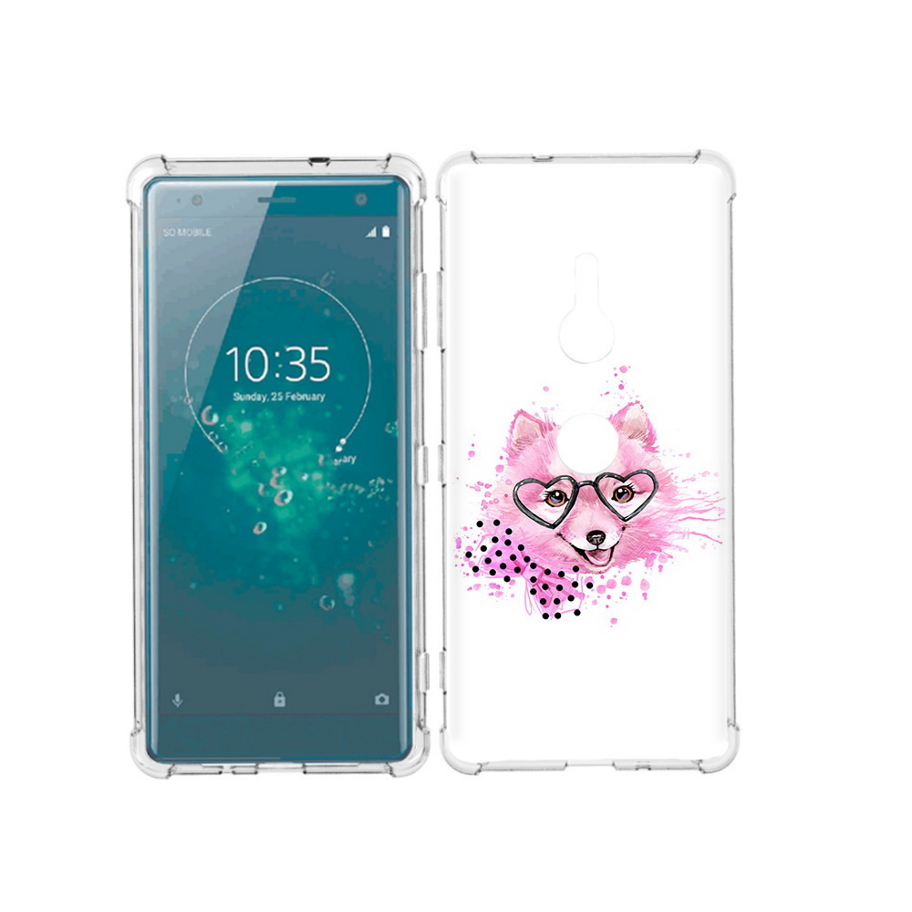 

Чехол MyPads Tocco для Sony Xperia XZ3 розовый волченок, Прозрачный, Tocco