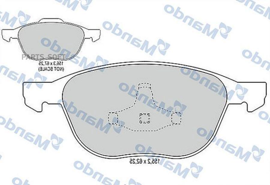 

Тормозные колодки Mando дисковые MBF015198